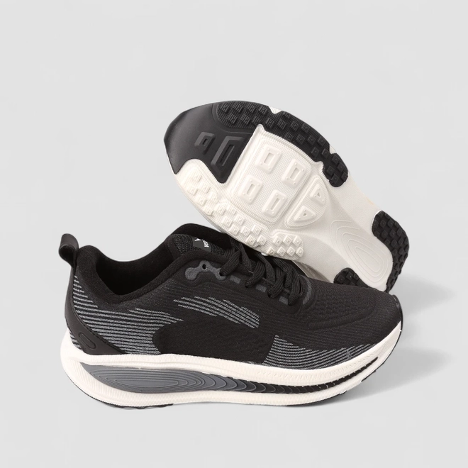 Tênis Esportivo Masculino Vertus Mesh Preto & Branco