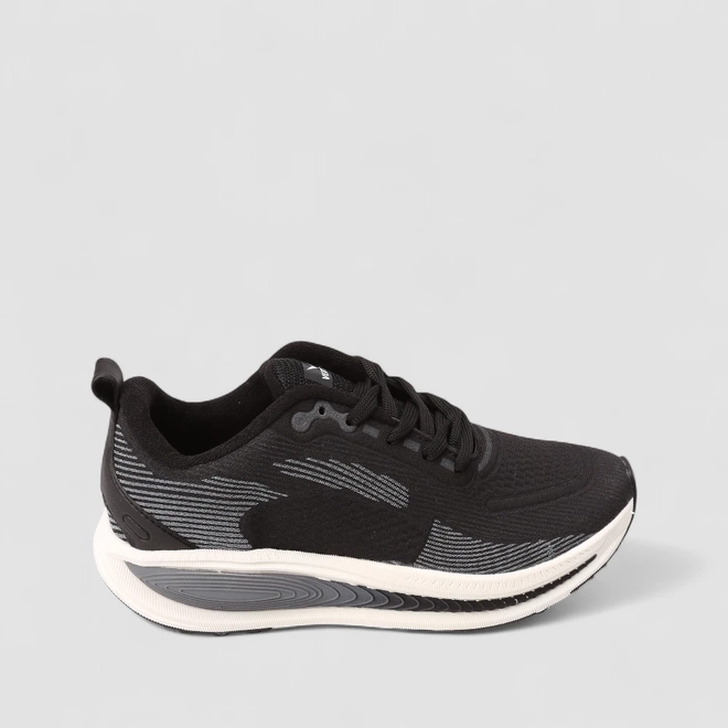 Tênis Esportivo Masculino Vertus Mesh Preto & Branco