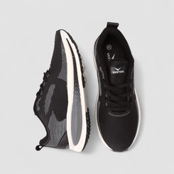 Tênis Esportivo Masculino Vertus Mesh Preto & Branco