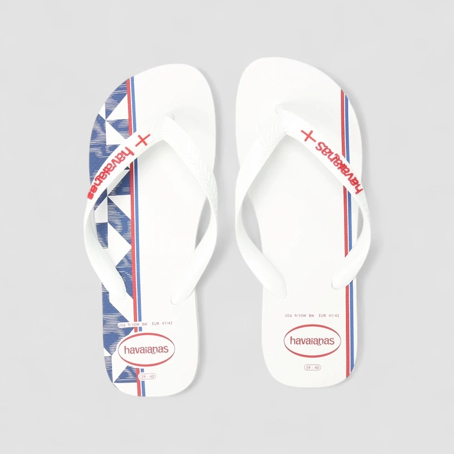 Chinelo Masculino Havaianas Original Nações Inglaterra Branco