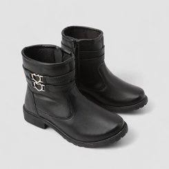Bota Infantil Gabrielinha Detalhe Fivela Coração Preto