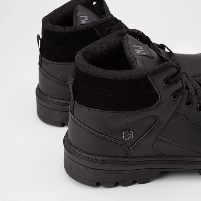 Bota Coturno Masculina Mac & Jac Detalhe Camurça Preto