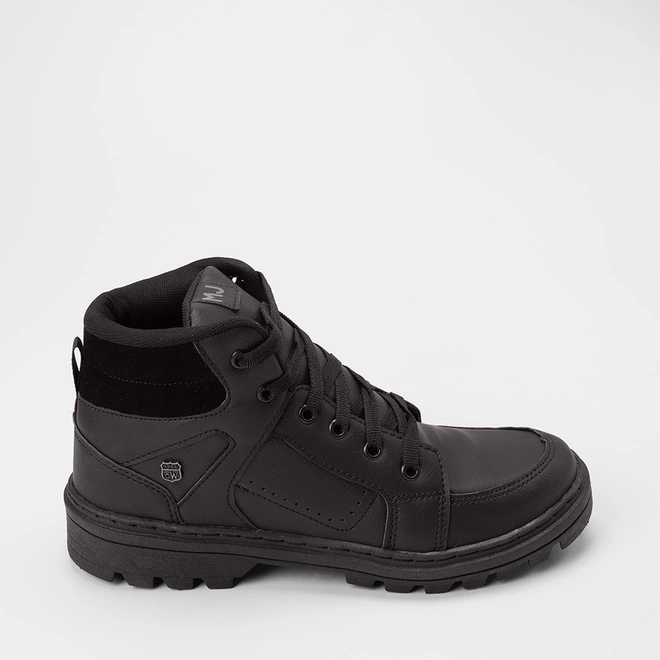 Bota Coturno Masculina Mac & Jac Detalhe Camurça Preto