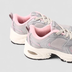 Tênis Casual Infantil Vertus Mesh Cinza Rosa