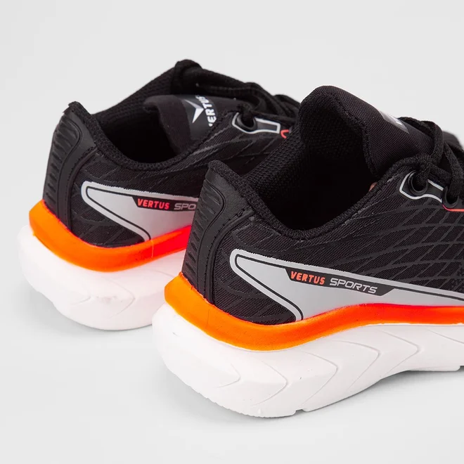 Tênis Esportivo Infantil Vertus Preto & Laranja