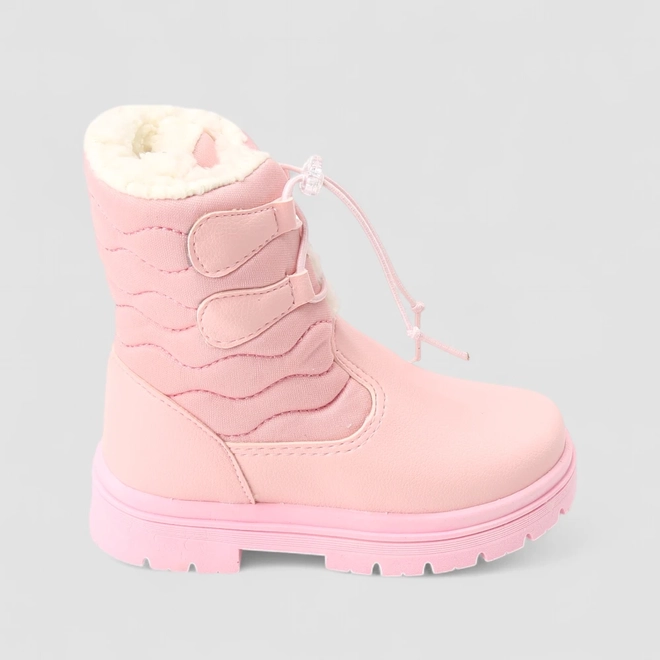 Bota Infantil Gabrielinha Com Pelúcia Rosa