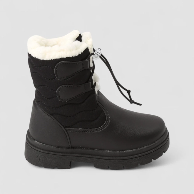 Bota Infantil Gabrielinha Com Pelúcia Preta