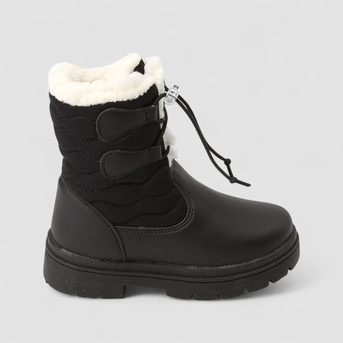 Bota Infantil Gabrielinha Com Pelúcia Preta