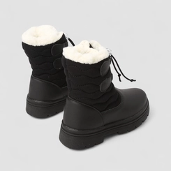 Bota Infantil Gabrielinha Com Pelúcia Preta