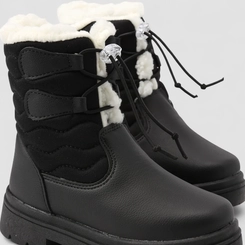 Bota Infantil Gabrielinha Com Pelúcia Preta