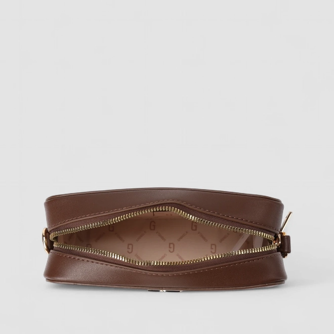 Bolsa Camera Bag Gabriela Pequena Transversal Marrom