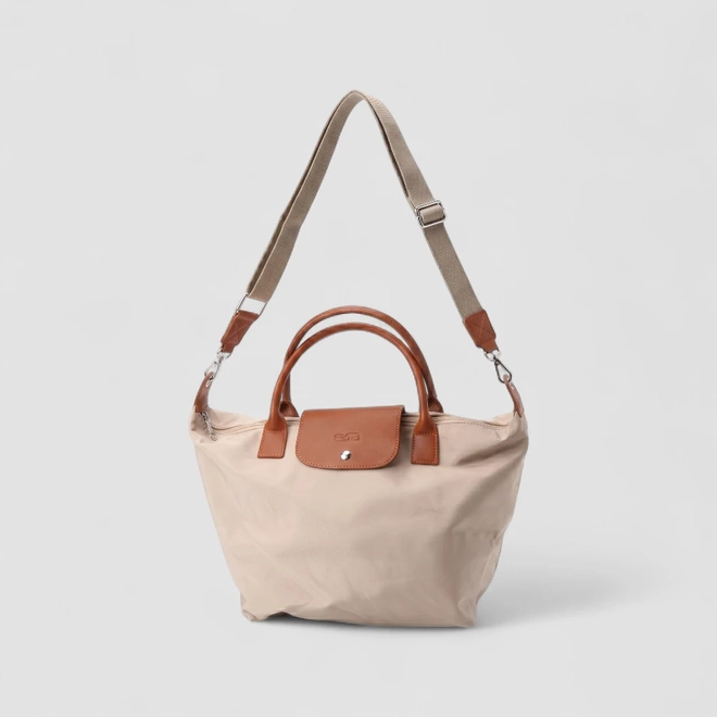 Bolsa Shopping Bag Gabriela Grande Alça Removível Bege