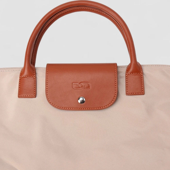 Bolsa Shopping Bag Gabriela Grande Alça Removível Bege