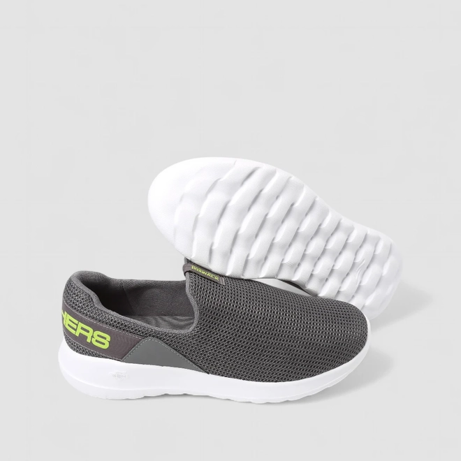 Slip-On Masculino Skechers Mesh Calce Fácil Cinza