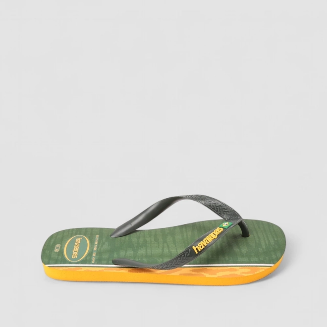 Chinelo Masculino Havaianas Original Nações Brasil Verde & Amarelo