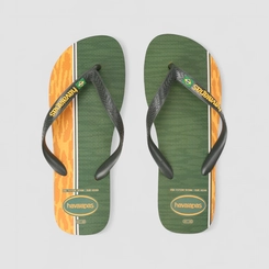 Chinelo Masculino Havaianas Original Nações Brasil Verde & Amarelo
