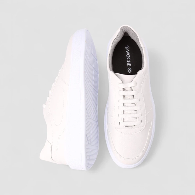 Sapatênis Masculino Woche Elástico Off White