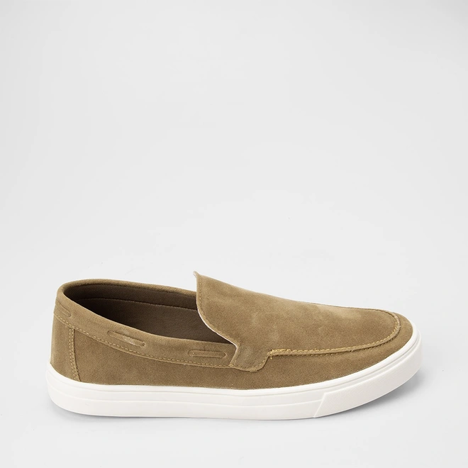 Mocassim Masculino Woche Camurça Bege