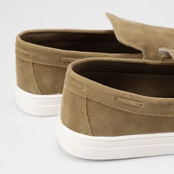 Mocassim Masculino Woche Camurça Bege