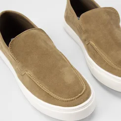 Mocassim Masculino Woche Camurça Bege