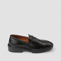 Sapato Social Masculino Woche Loafer Tratorado Preto