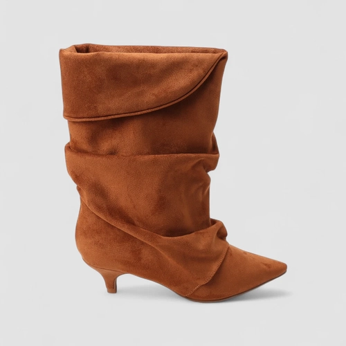 Bota Feminina Gabriela Nobuck Slouchy Marrom