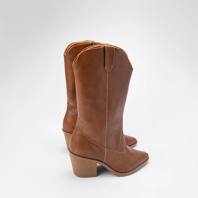 Bota Feminina Gabriela Country Texana Cano Alto Caramelo