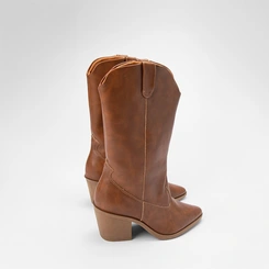 Bota Feminina Gabriela Country Texana Cano Alto Caramelo
