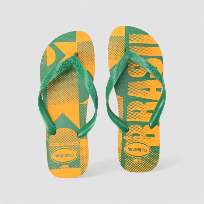 Chinelo Havaianas Brasil Original Verde & Amarelo