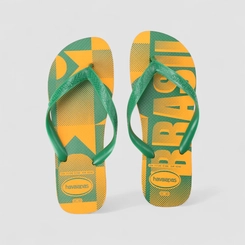 Chinelo Havaianas Brasil Original Verde & Amarelo