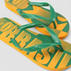Chinelo Havaianas Brasil Original Verde & Amarelo