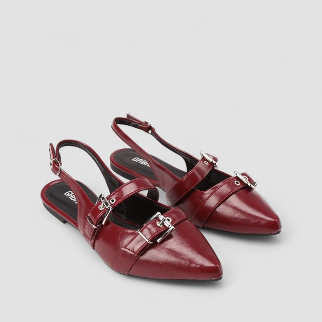 Sapatilha Slingback Feminina Gabriela Fivela Vinho