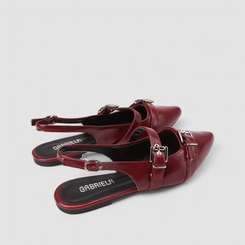Sapatilha Slingback Feminina Gabriela Fivela Vinho