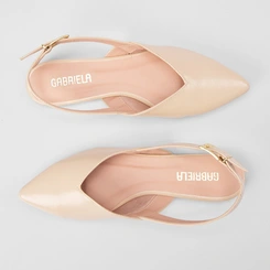 Sapatilha Slingback Feminina Gabriela Recorte Verniz Amarelo