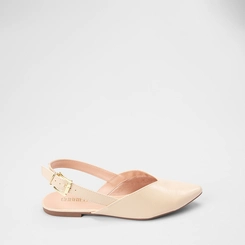 Sapatilha Slingback Feminina Gabriela Recorte Verniz Amarelo
