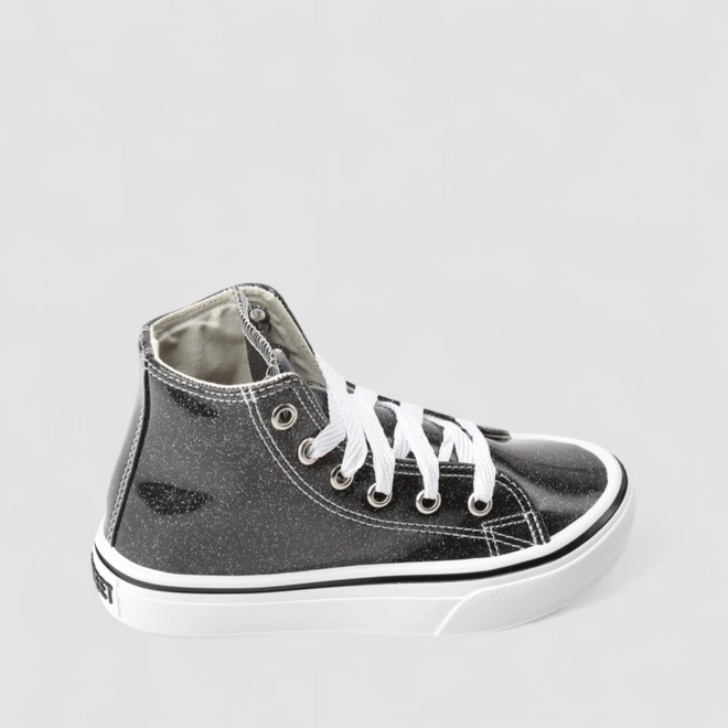 Tênis Casual Infantil Star Feet Glitter Preto