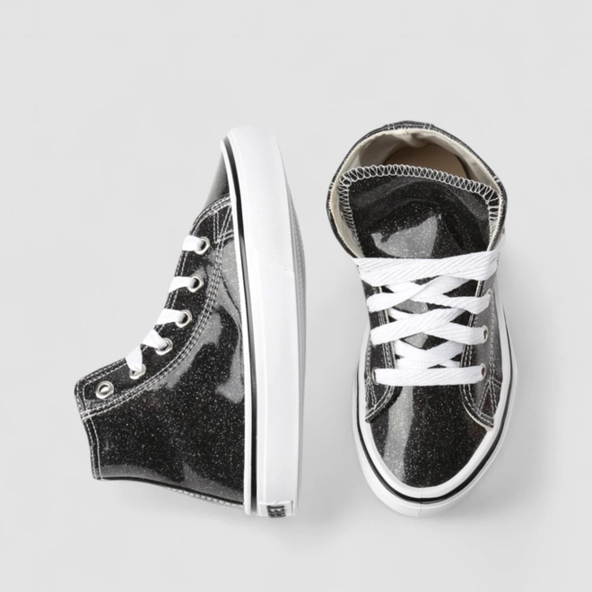 Tênis Casual Infantil Star Feet Glitter Preto