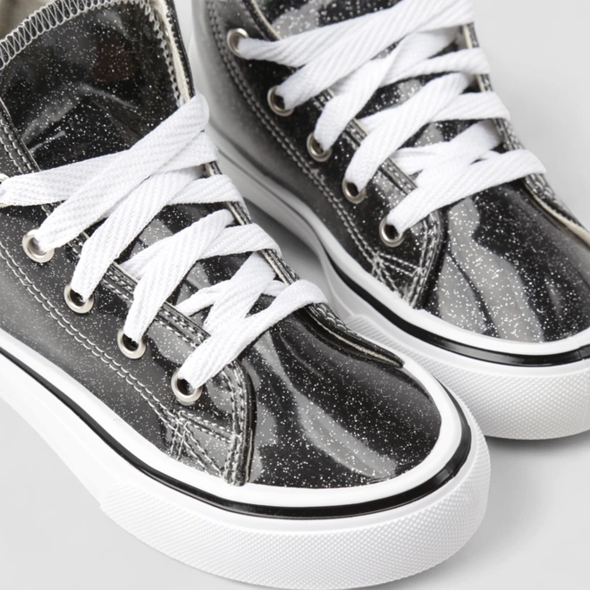 Tênis Casual Infantil Star Feet Glitter Preto