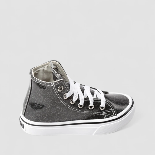 Tênis Casual Infantil Star Feet Glitter Preto