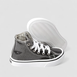Tênis Casual Infantil Star Feet Glitter Preto