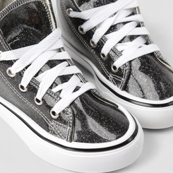 Tênis Casual Infantil Star Feet Glitter Preto