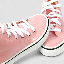 Tênis Casual Infantil Star Feet Cano Médio Glitter Rosa