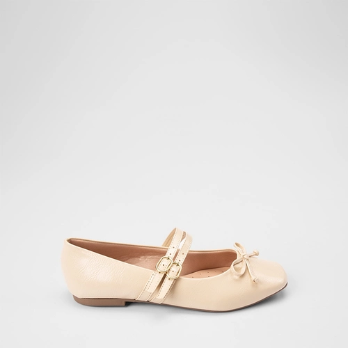 Vista 2 Sapatilha Boneca Feminina Gabriela Detalhe Laço Bege Nude GABRIELA Nude