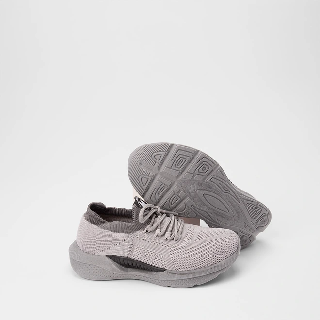 Tênis Casual Molekinho Knit Cinza