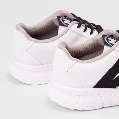 Tênis Casual Infantil Molekinho Detalhe Recorte Lateral Branco
