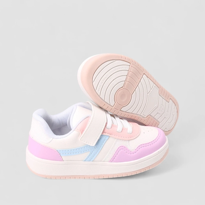 Tênis Infantil Gabrielinha Detalhes Coloridos Branco
