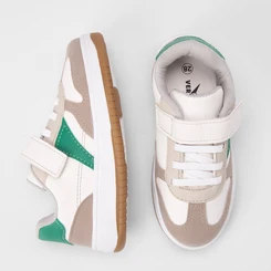 Tênis Casual Infantil Vertus Contato Recorte Nobuck Off White