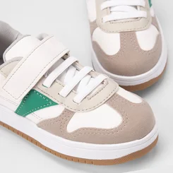 Tênis Casual Infantil Vertus Contato Recorte Nobuck Off White