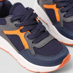 Tênis Casual Infantil Vertus Mesh Azul & Laranja