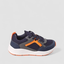 Tênis Casual Infantil Vertus Mesh Azul & Laranja